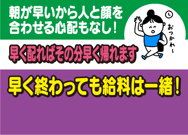 新聞配達 短時間 高時給 年齢不問 未経験 シニア 主婦 バイト 松山市小栗 愛媛の仕事 求人 転職情報 ワークネット